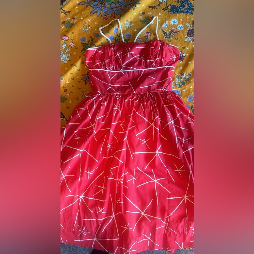 Red Starburst Print Sundress - as seen on New Girl